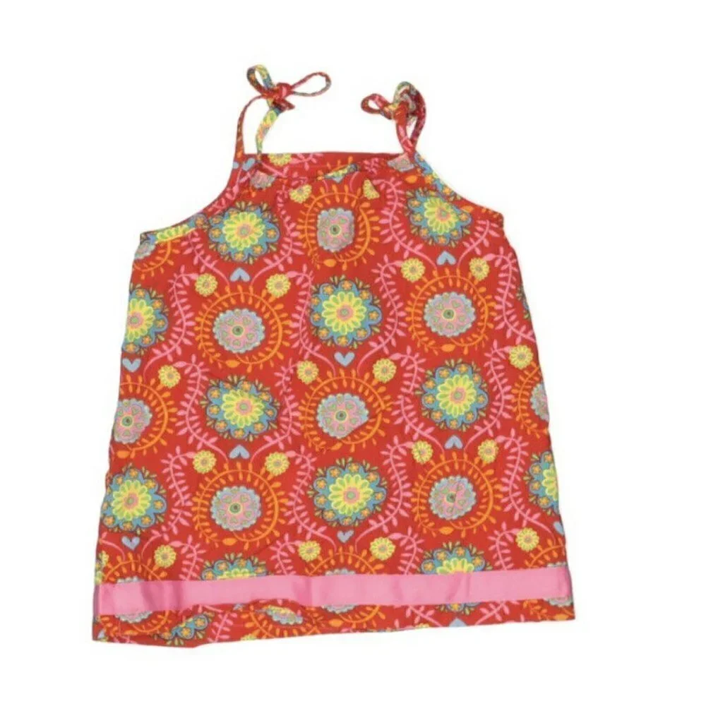 80‎ Hanna Andersson Sz 2 Girl’s Pink Orange Cotton Pillowcase Dress